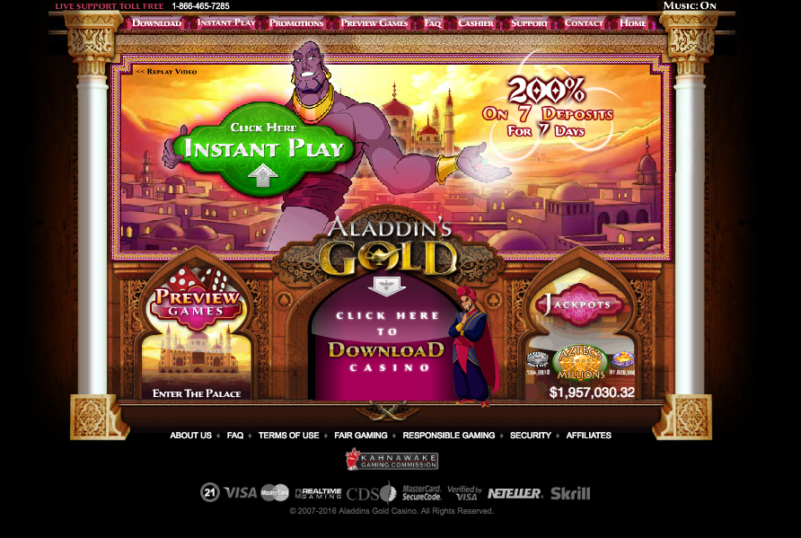 Aladdins Homepage